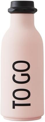 Design Isolierflasche TO GO in Rosa mit Schriftzug
