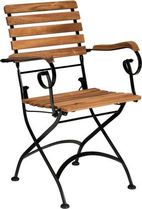 Garten-Klappstühle Parklife mit Armlehnen, 2 Stück