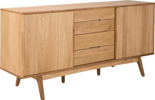 Sideboard Bettina mit Schubladen und Eichenholzfurnier