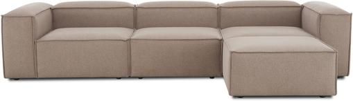 Modulares Sofa Lennon (4-Sitzer) mit Hocker in Braun