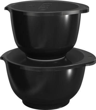 Schüssel-Set Margrethe in Schwarz mit Deckel, 2-tlg.