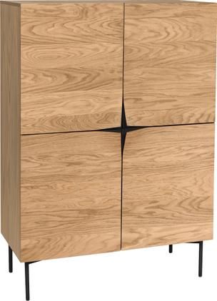 Highboard Filip aus Eichenholzfurnier mit Türen