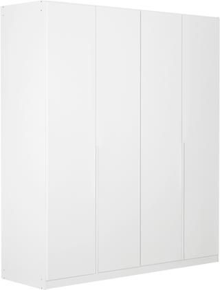 Drehtürenschrank Mia in Weiß, 4-türig
