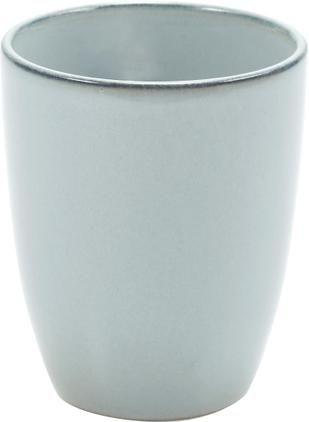 Handgemachte Steingut-Becher Thalia in Blaugrau, 2 Stück