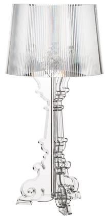 Große Transparente Design Tischlampe Bourgie