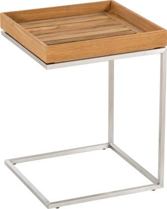 Balkon-Tablettisch Pizzo mit Teakholzplatte