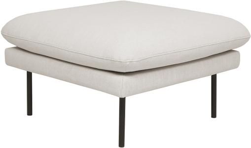 Sofa-Hocker Moby in Beige mit Metall-Füssen