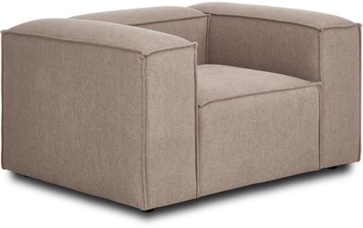 Poltrona in tessuto marrone Lennon