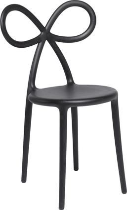Kunststoff-Stuhl Ribbon in Schwarz