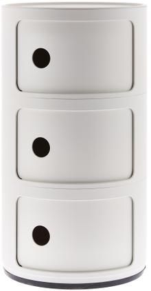 Contenitore di design bianco crema con 3 cassetti Componibili