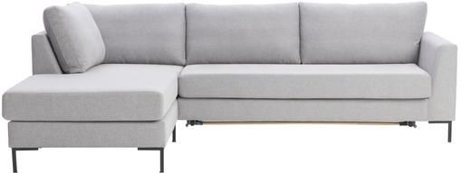 Schlafsofa Luna in Hellgrau mit Metall-Füssen