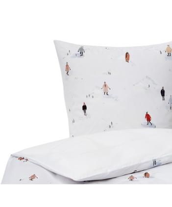 Designer Perkal-Bettwäsche Ice Skater aus Bio-Baumwolle von Candice Gray