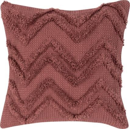 Boho Kissenhülle Akesha mit getuftetem Zickzack-Muster