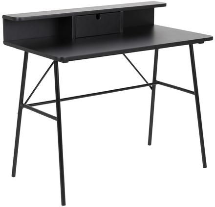Schreibtisch Pascal in Schwarz mit Schublade 