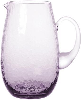 Grosser mundgeblasener Krug Hammered mit gehämmerter Oberfläche, 2 L