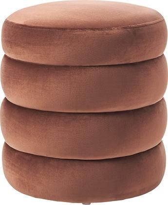 Samt-Hocker Alto in Braun