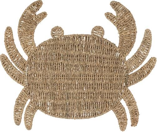 Seegras-Tischset Crab in Krebsform