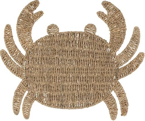 Seegras-Tischset Crab in Krebsform