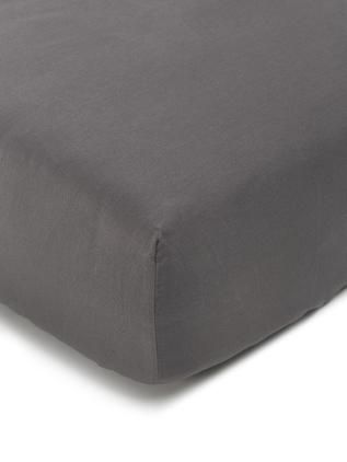 Spannbettlaken Premium aus Bio-Baumwolle in Dunkelgrau, Satin
