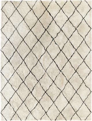 Flauschiger Hochflor-Teppich Naima, handgetuftet