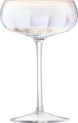 Mundgeblasene Champagnerschalen Pearl mit schimmerndem Perlmuttglanz, 4 Stück