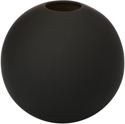 Handgefertigte Kugel-Vase Ball in Schwarz