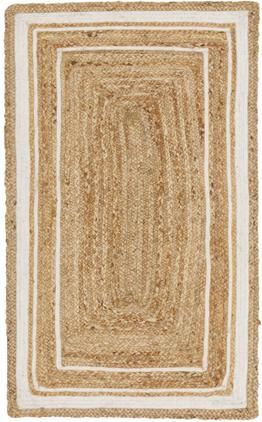 Handgewebter Jute-Teppich Clover