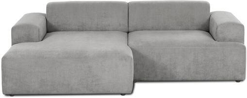 Cord-Ecksofa Melva (3-Sitzer) in Grau