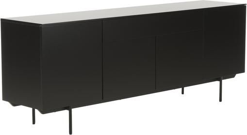 Sideboard Elyn mit Türen in Schwarz