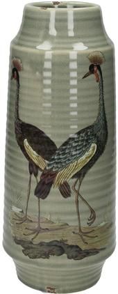 Vaso grande decorativo con motivo Crane