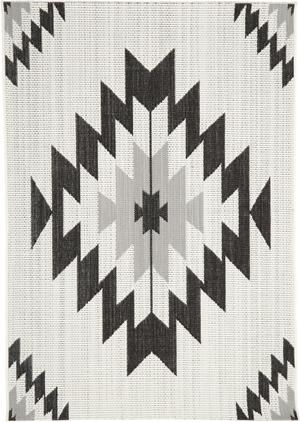 In- & Outdoor-Teppich Ikat mit Ethno Muster