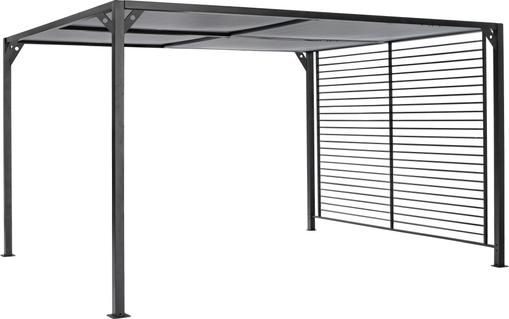 Gazebo grigio scuro con tetto scorrevole Noah