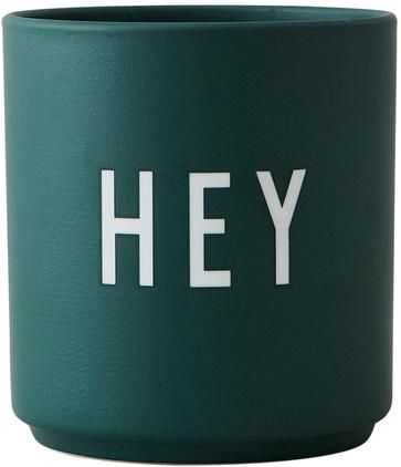 Taza con frase de diseño Favourite HEY