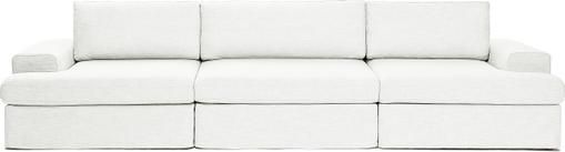 Modulares Sofa Russell (3-Sitzer) in Cremeweiss