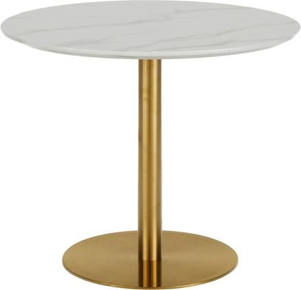 Runder Esstisch Karla in Marmoroptik, Ø 90 cm