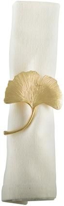 Serviettenringe Ginkgo, 4 Stück