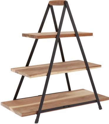 Etagere Serve mit Platten aus Mangoholz