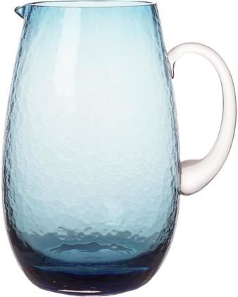 Großer mundgeblasener Krug Hammered mit gehämmerter Oberfläche, 2 L
