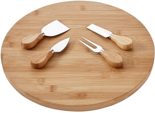 Súprava dosky na krájanie a nožov na syr Fromagerie Ø 35 cm, 5 dielov
