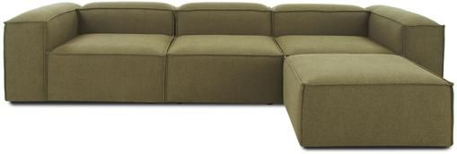 Modulares Sofa Lennon (4-Sitzer) mit Hocker in Grün