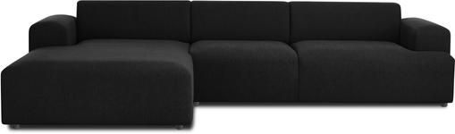 Ecksofa Melva (4-Sitzer) in Schwarz