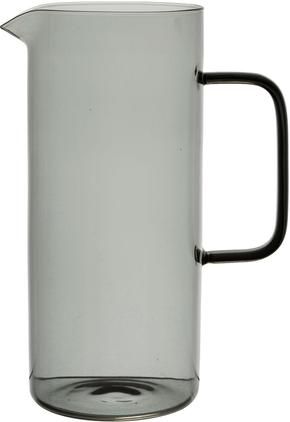 Krug Dilacia in Grau aus Glas mit schwarzem Griff