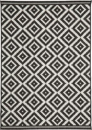 Tapis d'extérieur noir blanc Miami