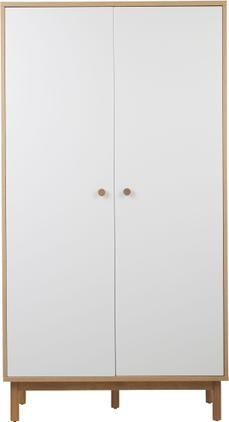 Kleiderschrank Nathan in Weiss, 2-türig