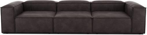 Modulares Sofa Lennon (4-Sitzer) in Braungrau aus recyceltem Leder