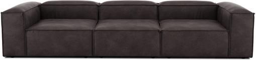 Modulares Sofa Lennon (4-Sitzer) in Braungrau aus recyceltem Leder