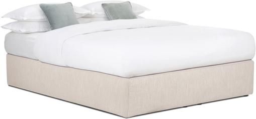 Boxspringbett Enya ohne Kopfteil in dunklem Beige