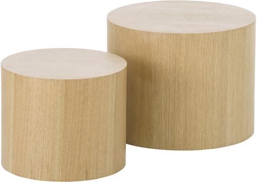 Súprava pomocných stolíkov z dreva Dan, 2 diely