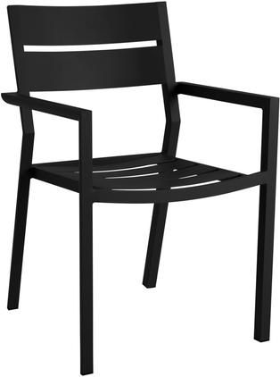 Stapelbarer Gartenstuhl Delia in Schwarz
