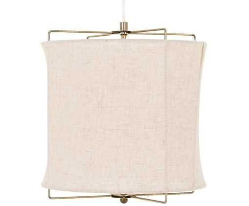 Hanglamp Clouds uit linnen, Lampenkap: linnen, Taupe, Ã 30 x H 30 cm